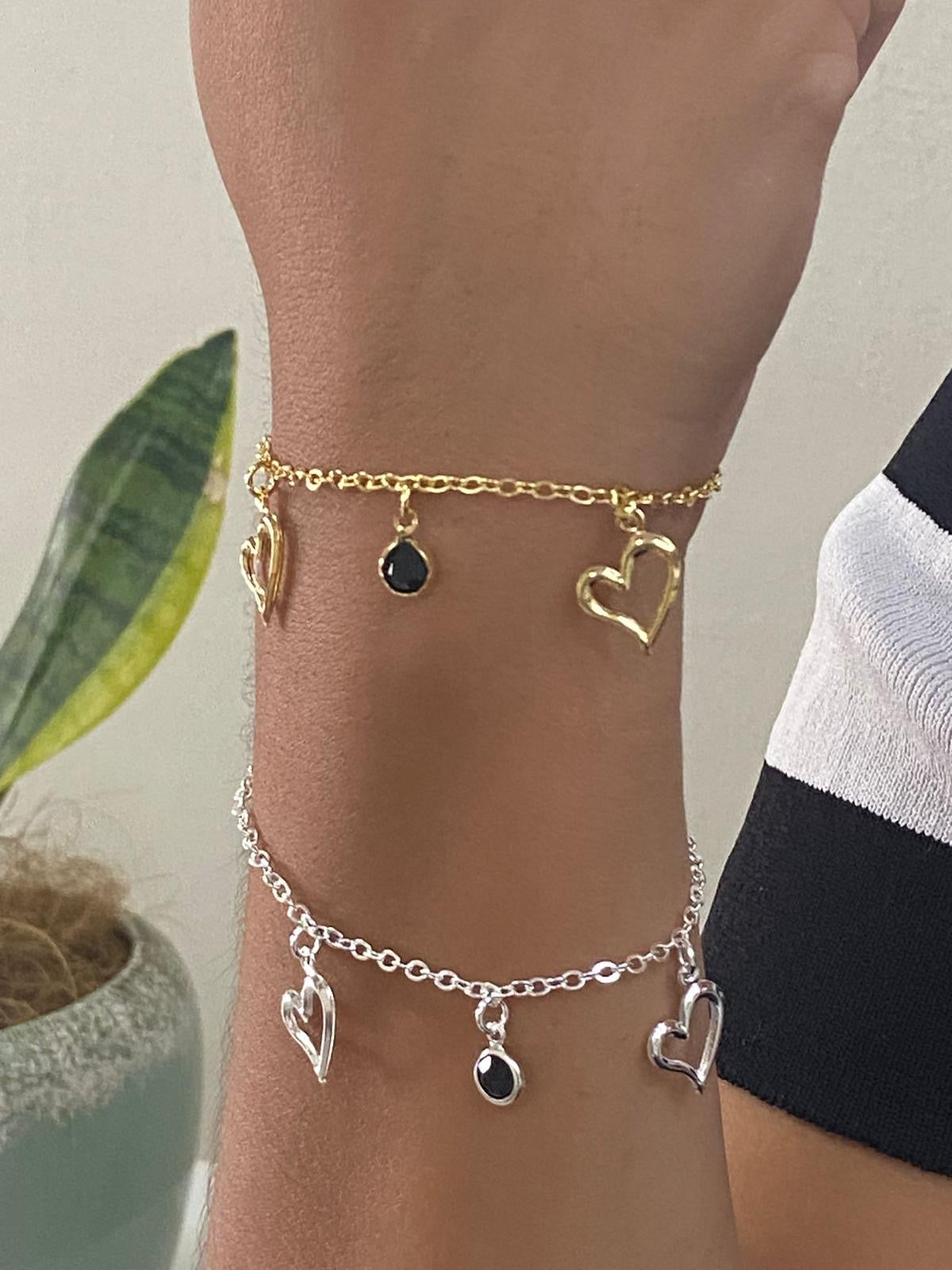 Pulsera Corazón Negro