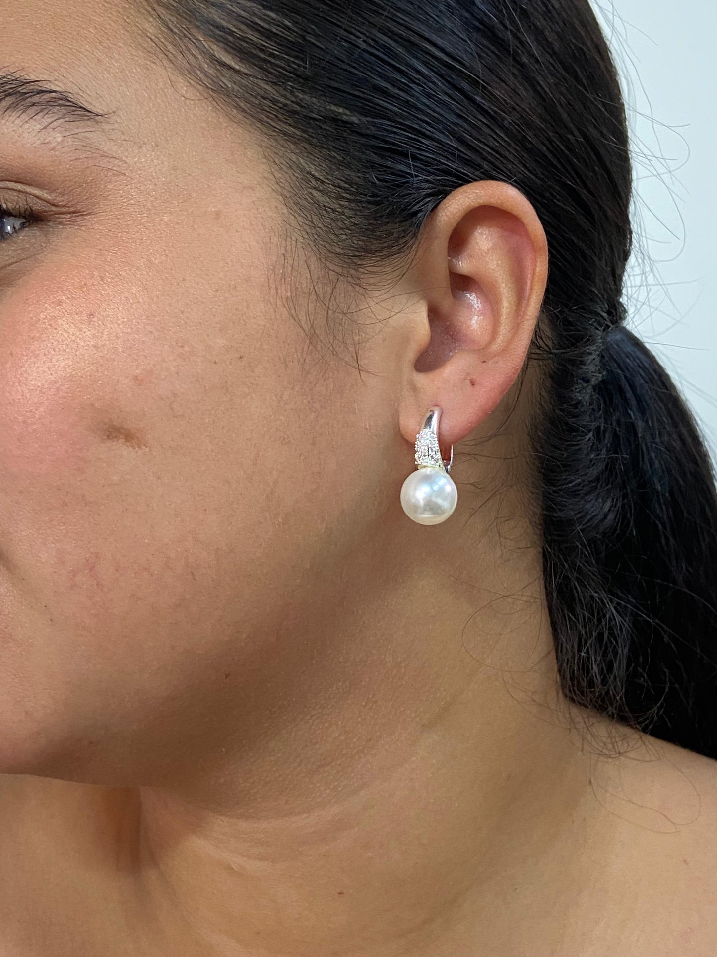 Caravanas Pérolas Zircônias