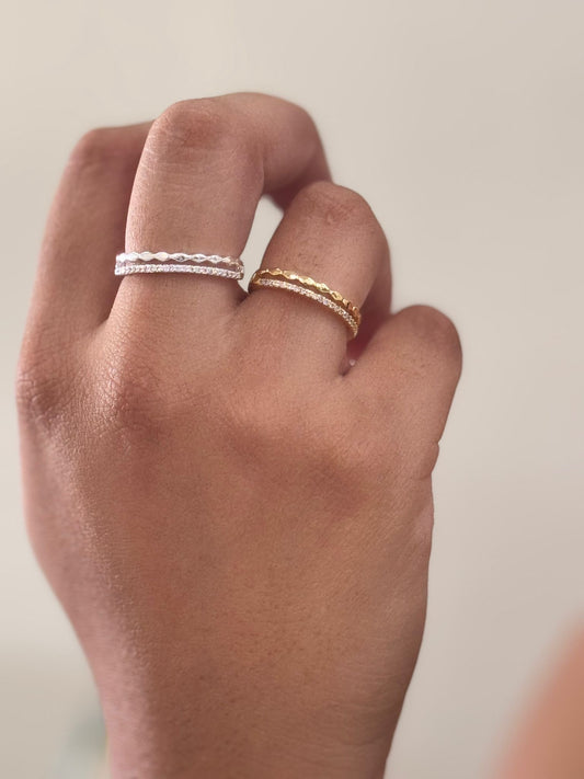 Anillo Zirconias Ajustable