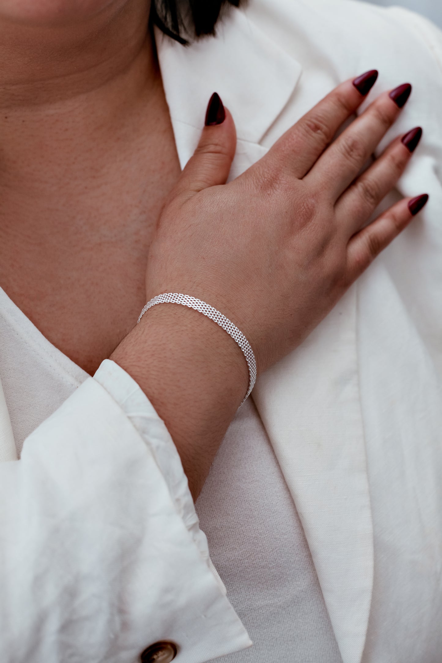 Pulseira de trama fina