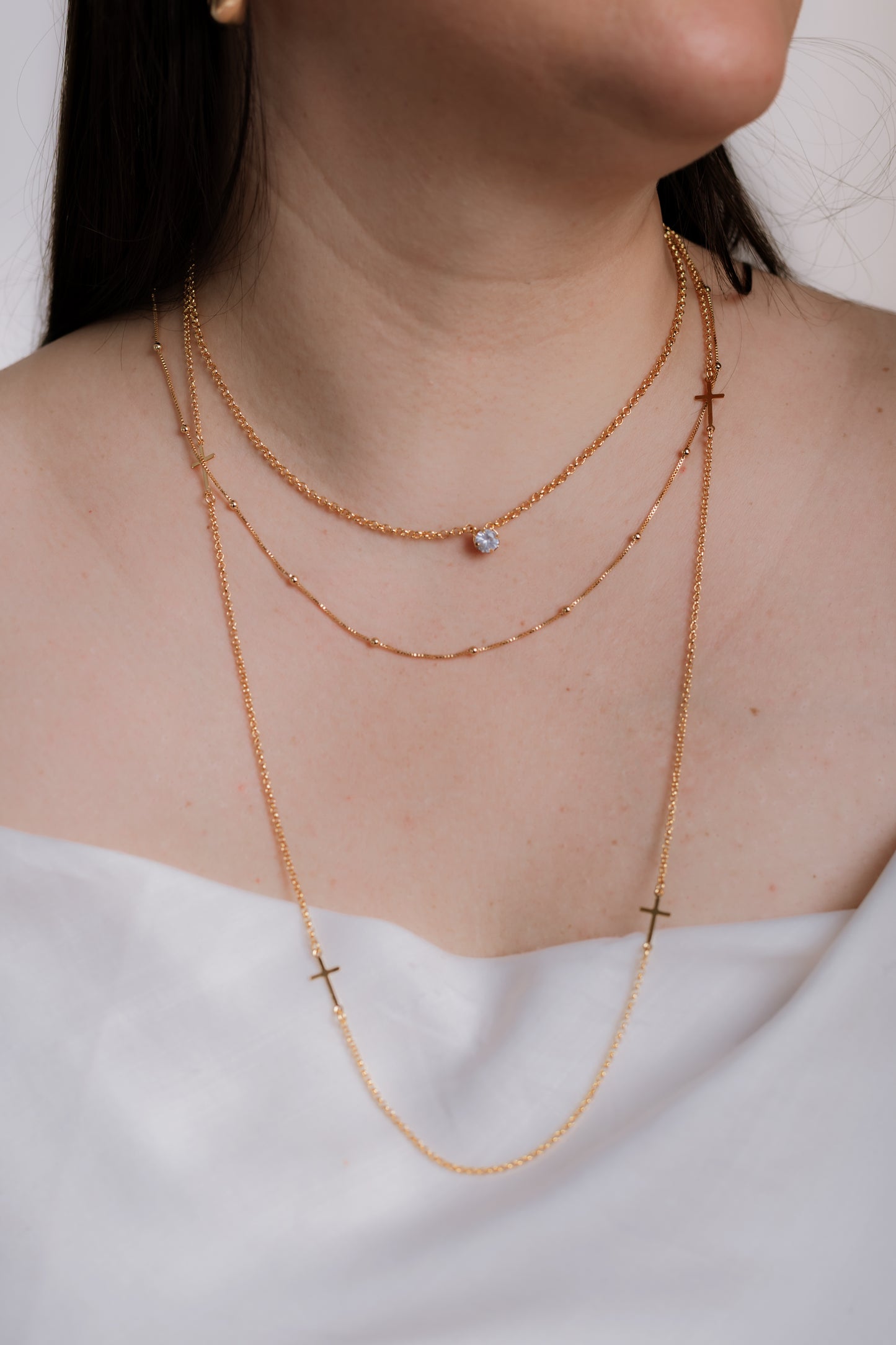 Choker de eslabones con punto de luz