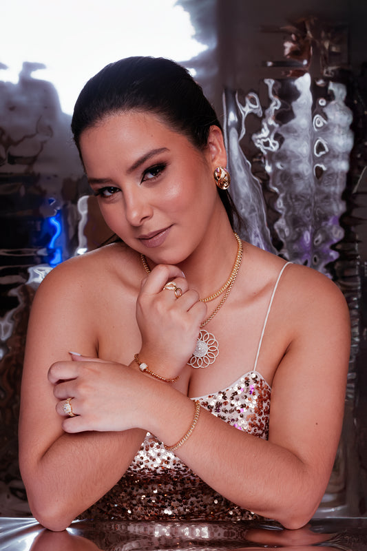 Anillo Circulos Zirconias Ajustable