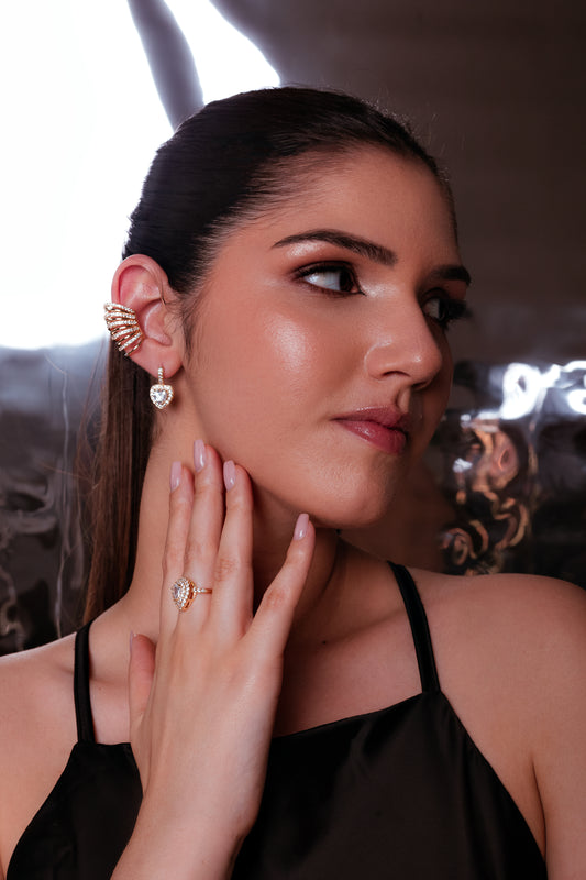 Piercing Fake Lujo con Zirconias