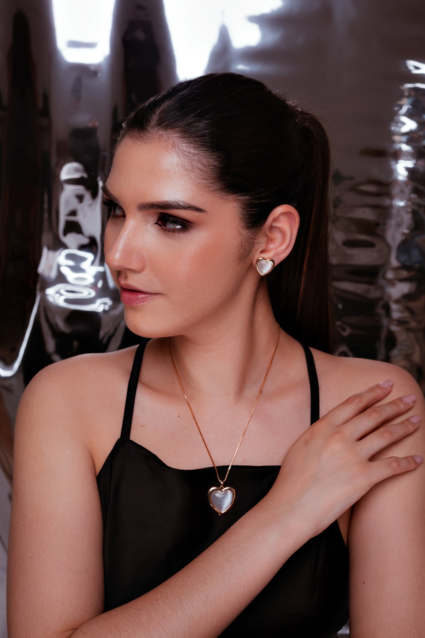 Collar Corazón Blanco