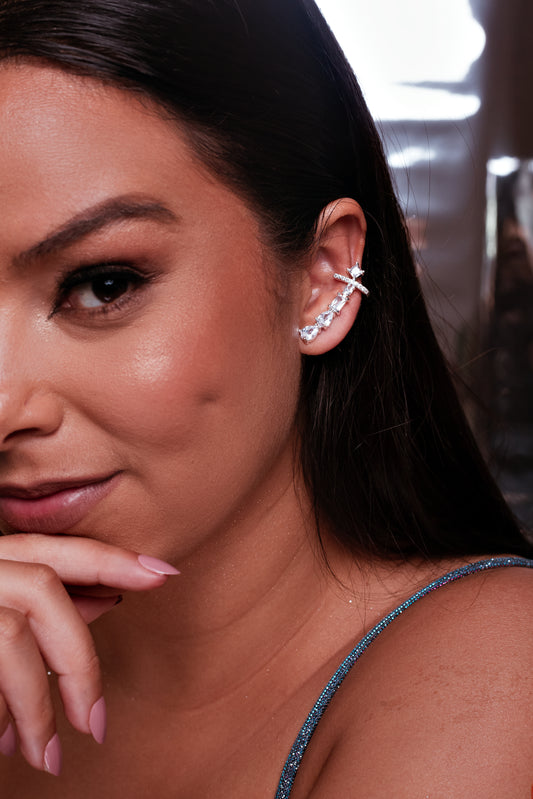 Caravanas Earcuff Con Zirconias