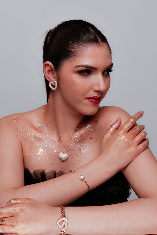 Collar Corazón con Zirconias