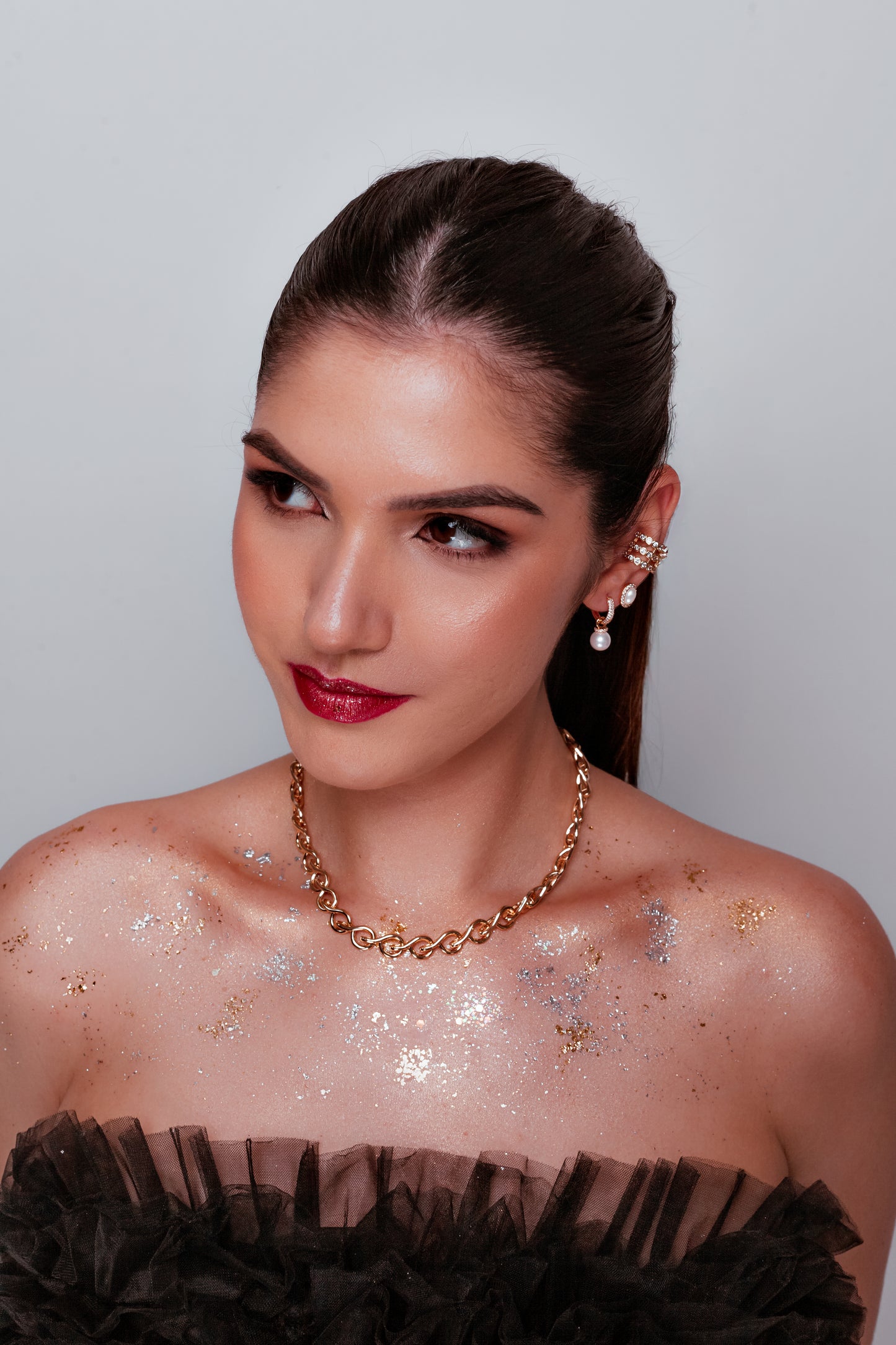 Piercing Fake Triple con Zirconias