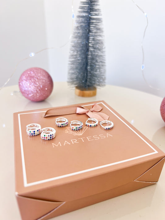 Aros con Zirconias Coloridas