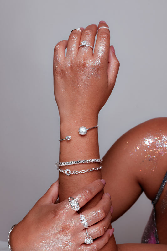 Bracelete Con Zirconias Ajustable