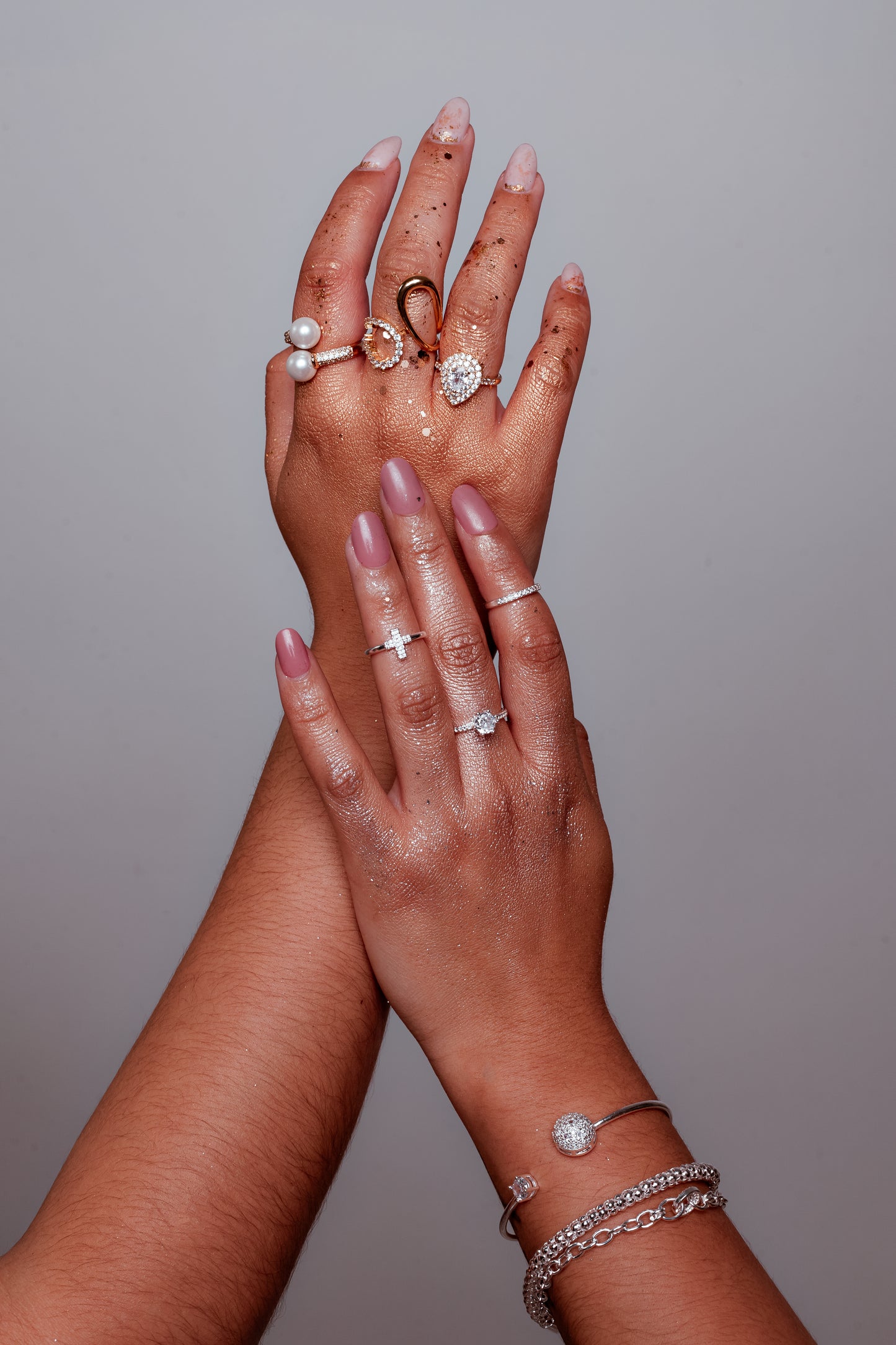 Anillo Doble Con Zirconias Ajustable