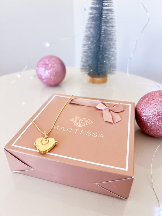 Collar Relicário Corazón Luz