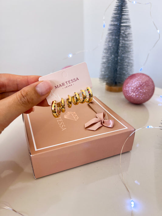 Aros Click con Zirconias de Colores