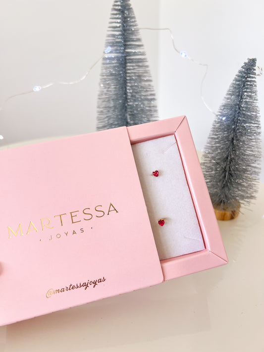 Caravanas Pink Heart Light Point