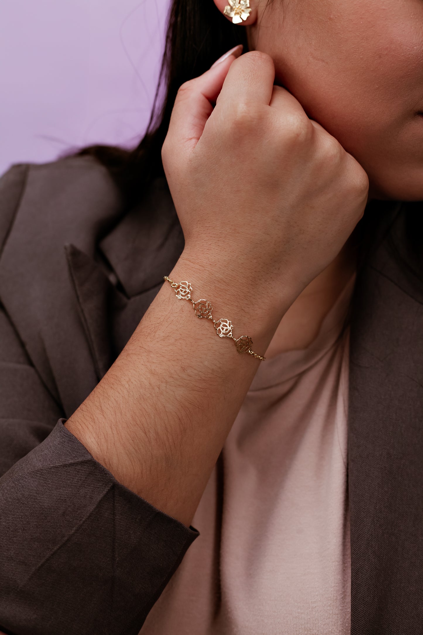 Pulseira de flores