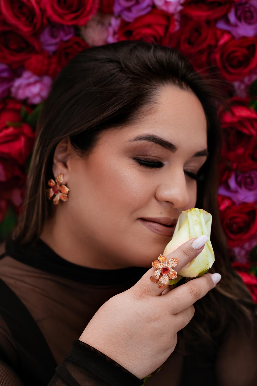 Conjunto de resina de flor de laranjeira