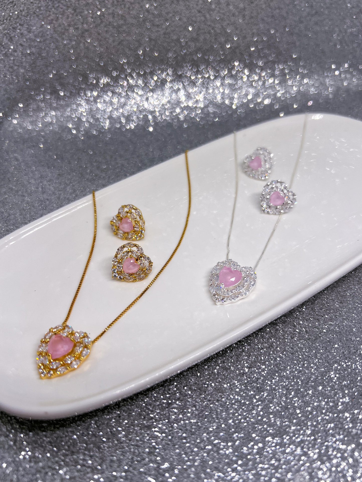 Conjunto Corazón Rosa