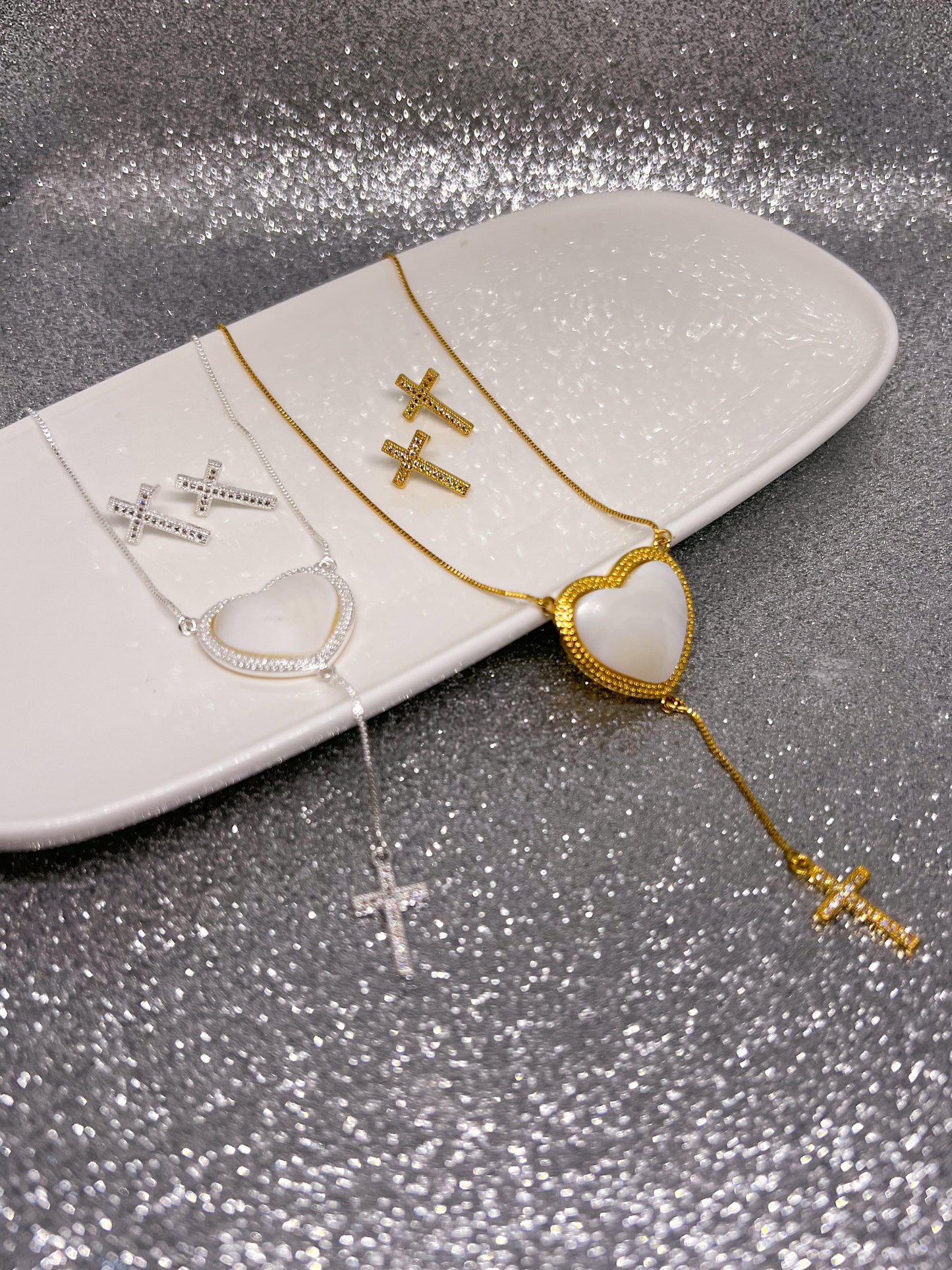 Conjunto Cruz com Zircônias
