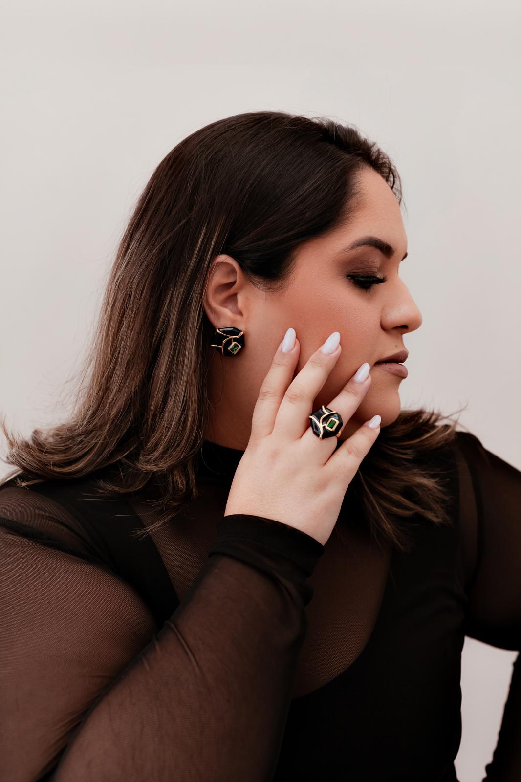 Conjunto Verde e Preto