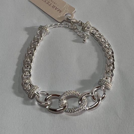Pulseira elos cravejada