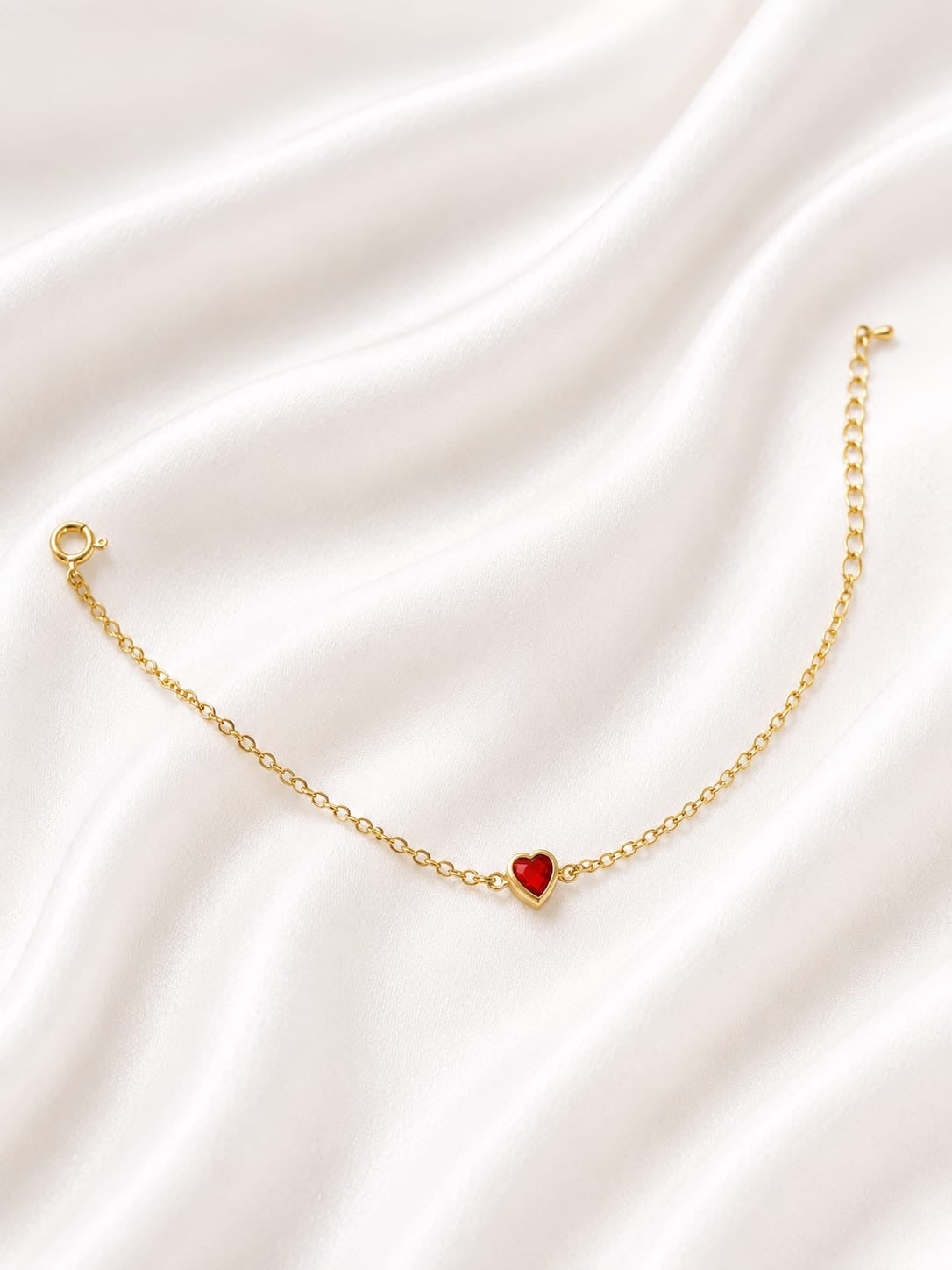 Pulsera corazón rojo