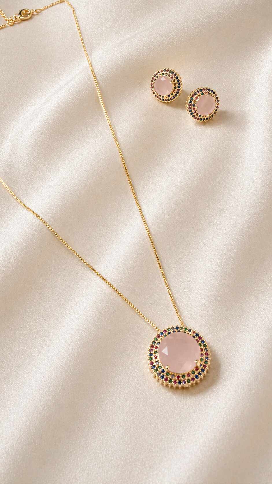 Rosa y multicolor
