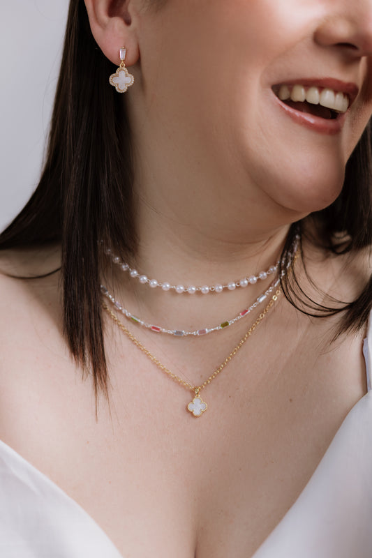 Choker con zircônias coloridas