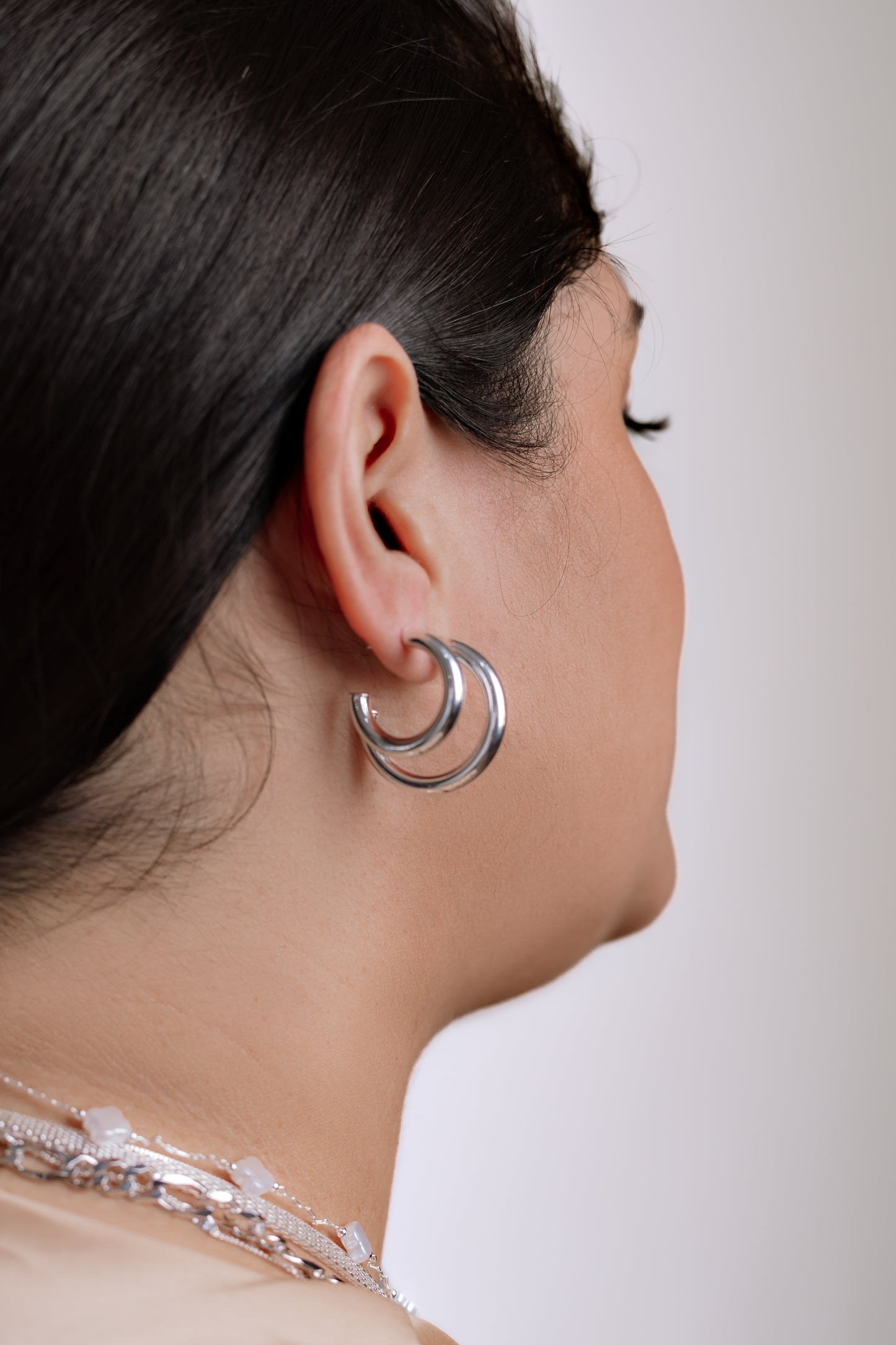 Aro liso grueso estilo tubo