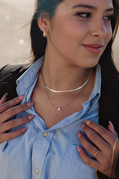 Collar Doble con Perla