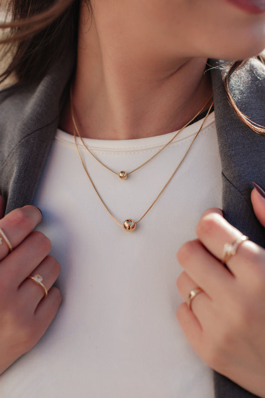 Collar Doble Esferas