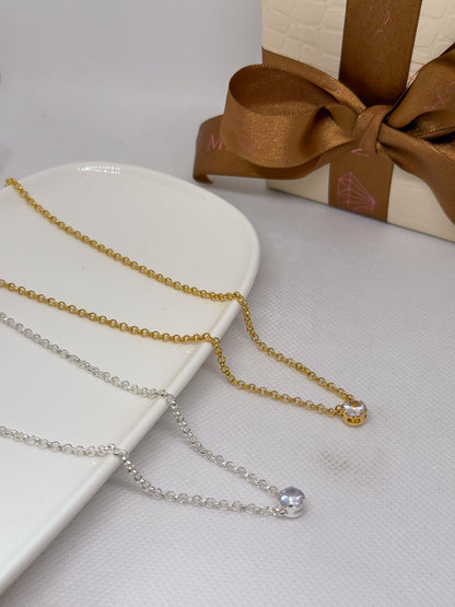 Choker de eslabones con punto de luz