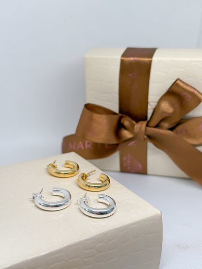 Aro liso grueso estilo tubo