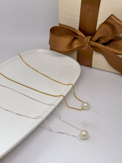 Collar de veneziana con perla