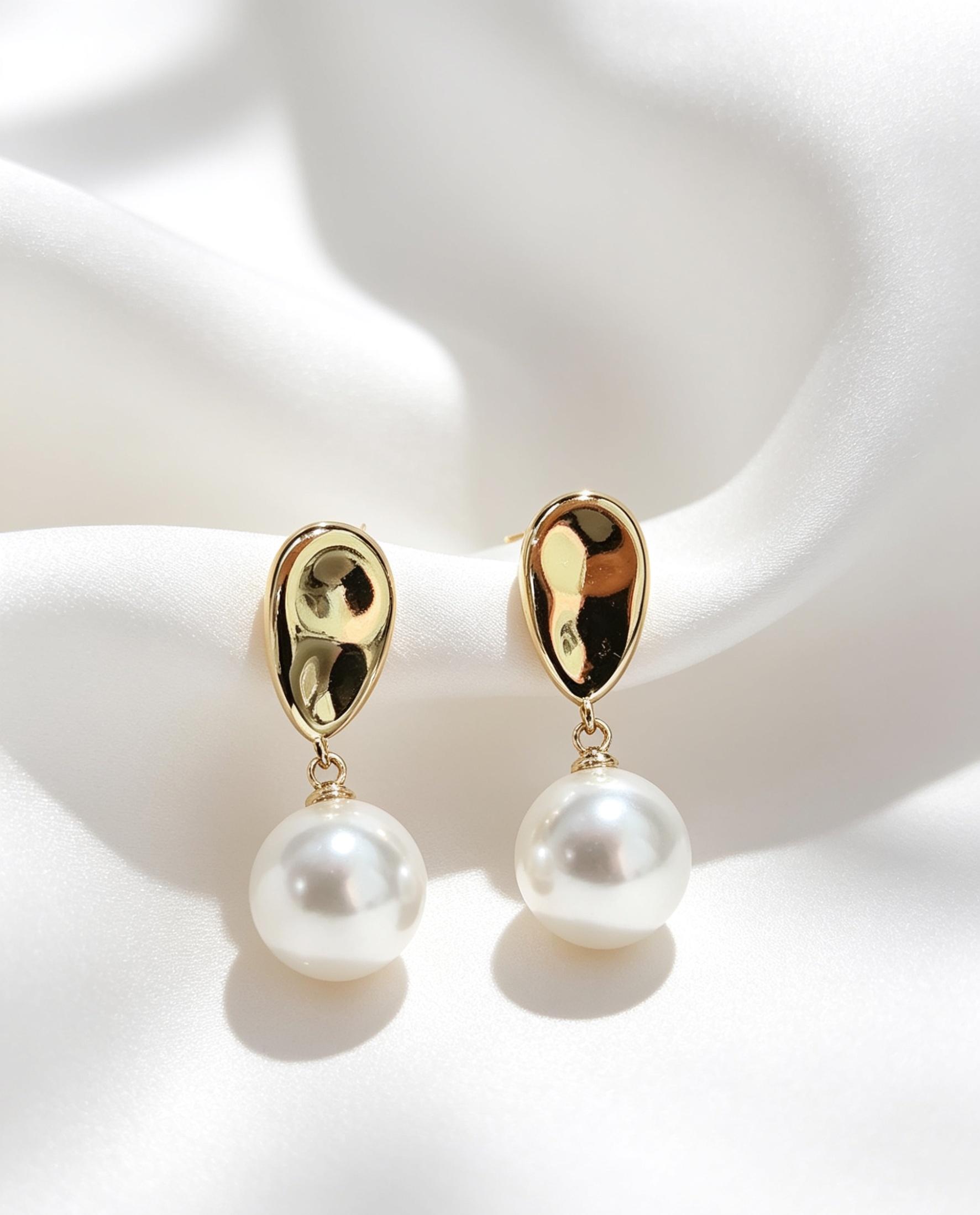 Orgánicas con perla colgante