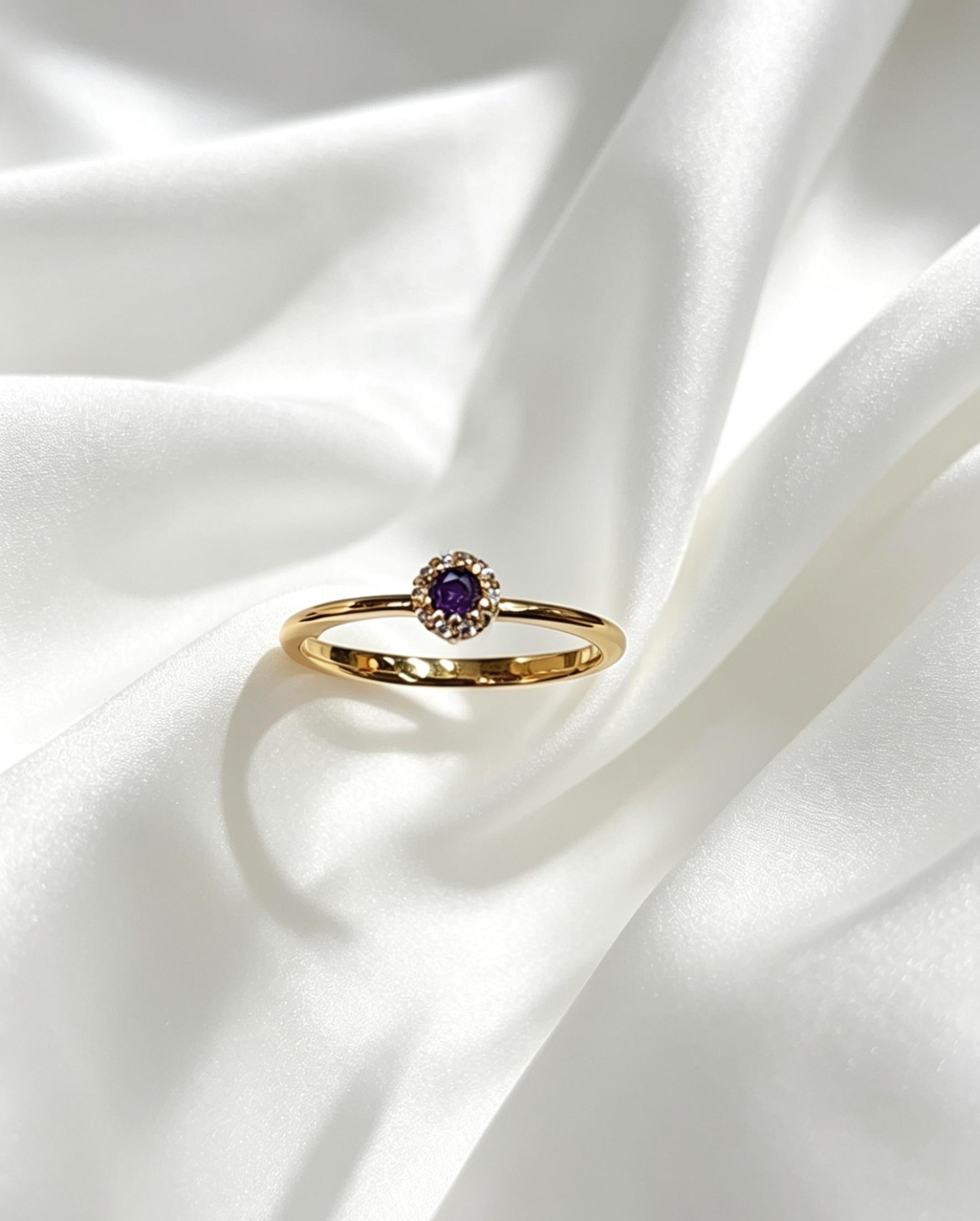 Anillo solitario color