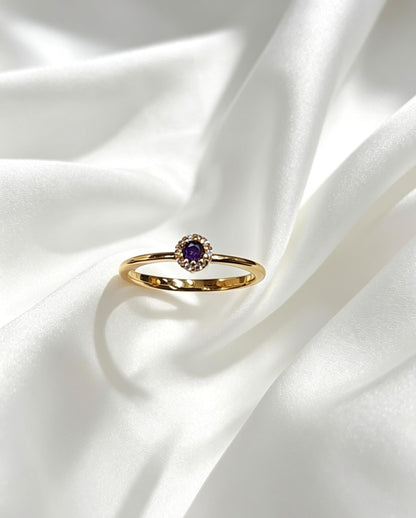 Anillo solitario color