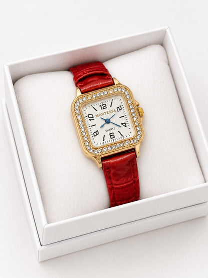 Reloj Femenino Malla Roja