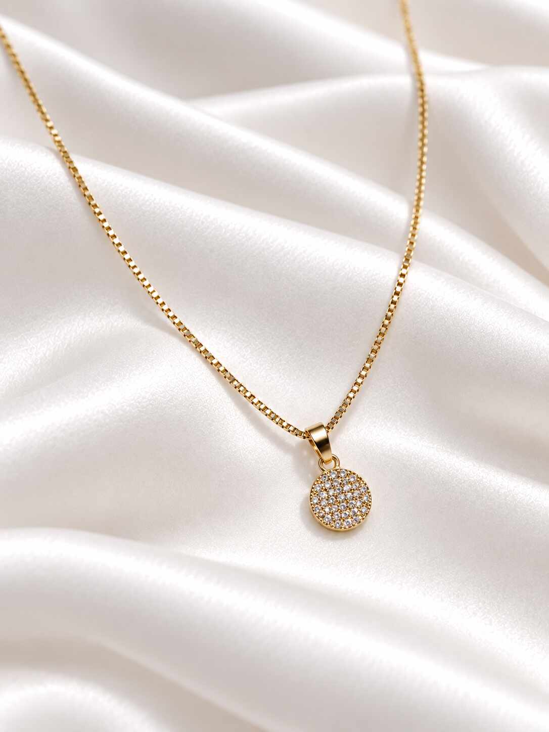 Collar dije colgante circonias baño oro