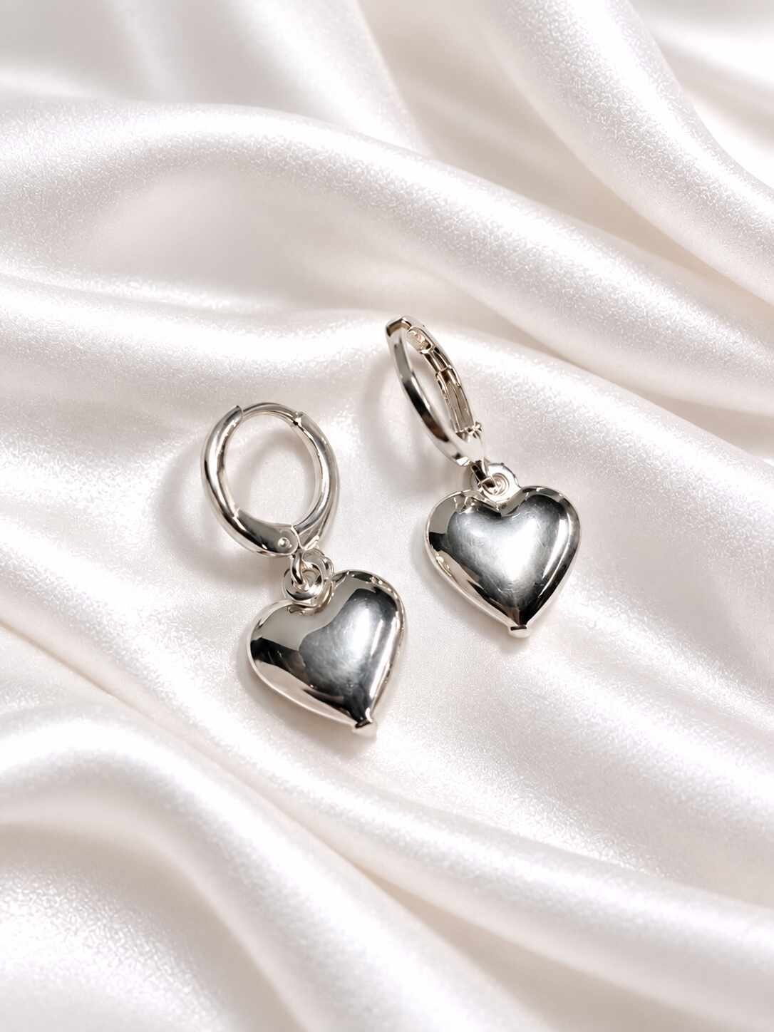 Corazón colgante baño plata