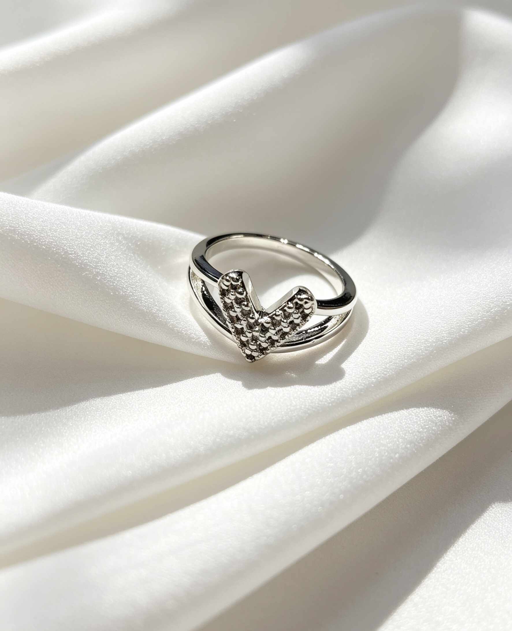 Anel heart zirconias