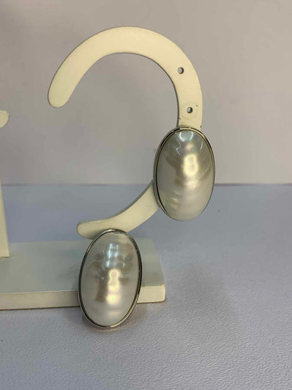 Brinco perola e zirconia