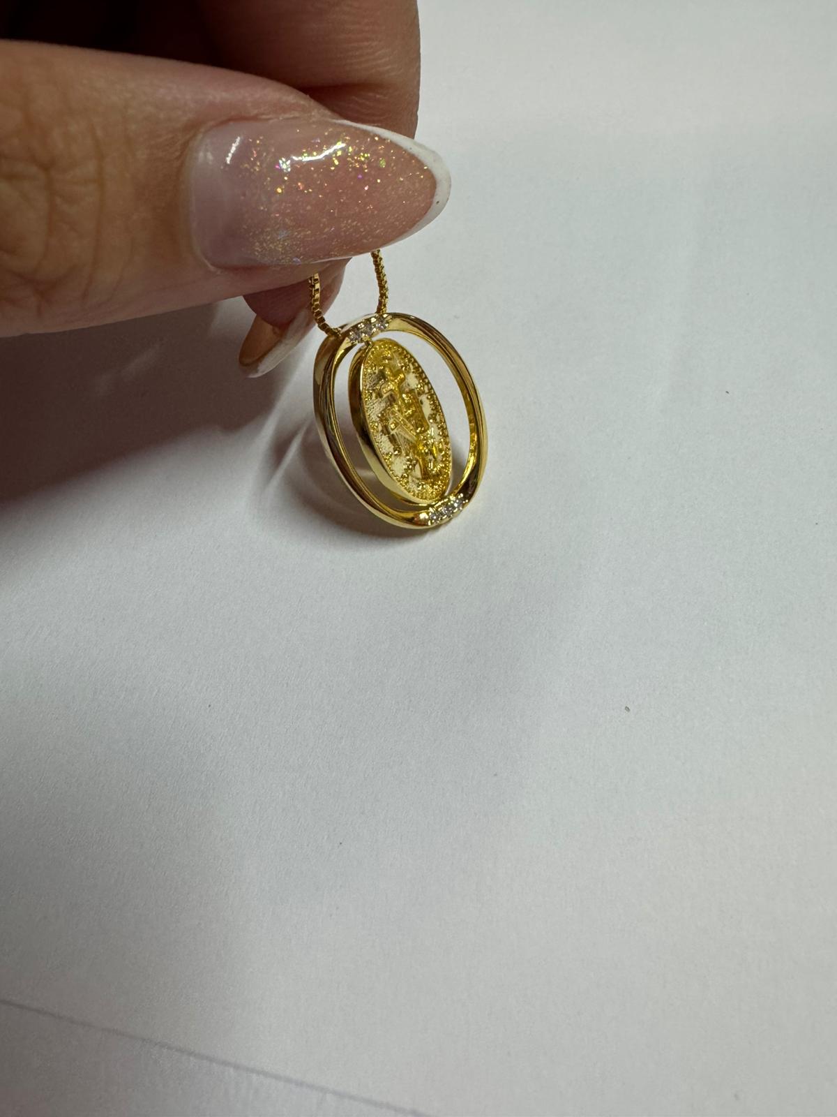 Medalla giratoria Virgen María 