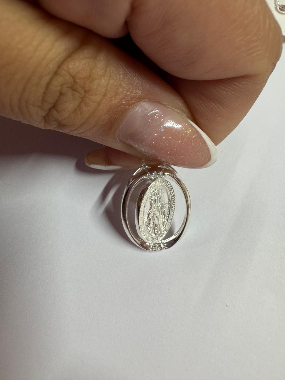 Medalla giratoria Virgen María 