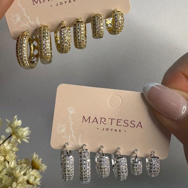 Trio Viviana com zirconia