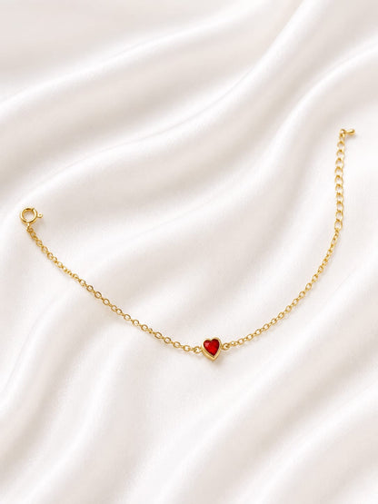 Pulsera corazón rojo 