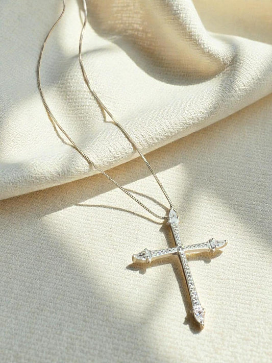 Cruz con circonias cristales 