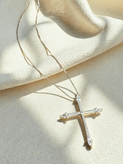 Cruz con circonias cristales 