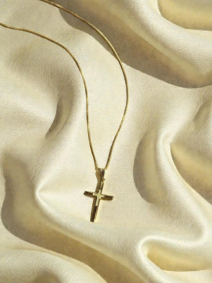 Cruz lisa de líneas rectas 