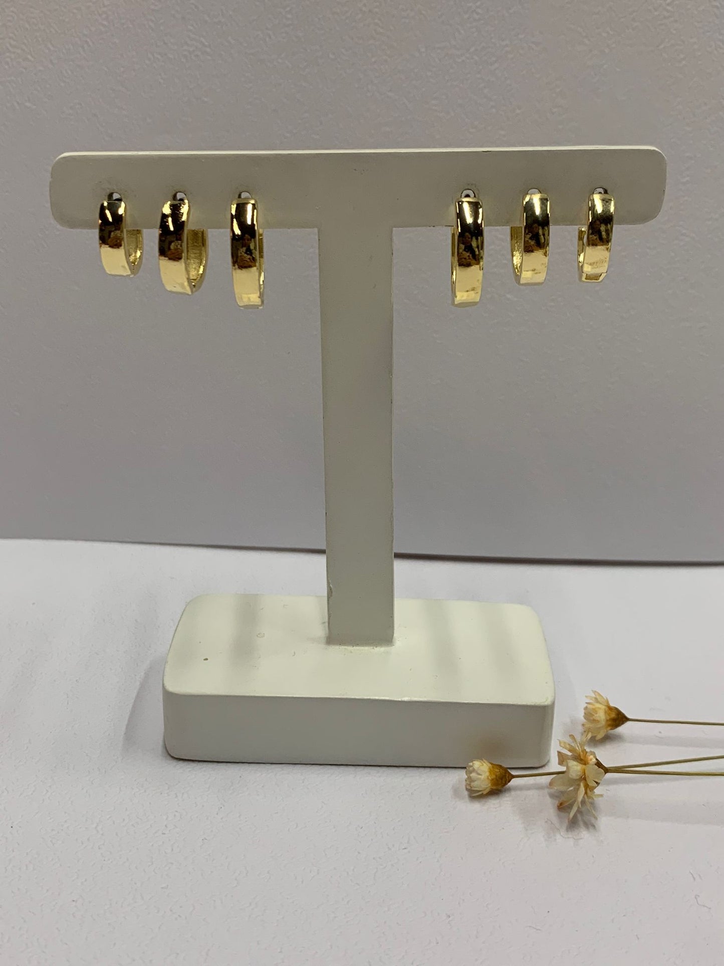 Trío de aros lisos