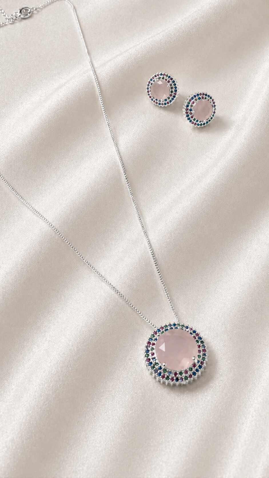 rosa y multicolor 