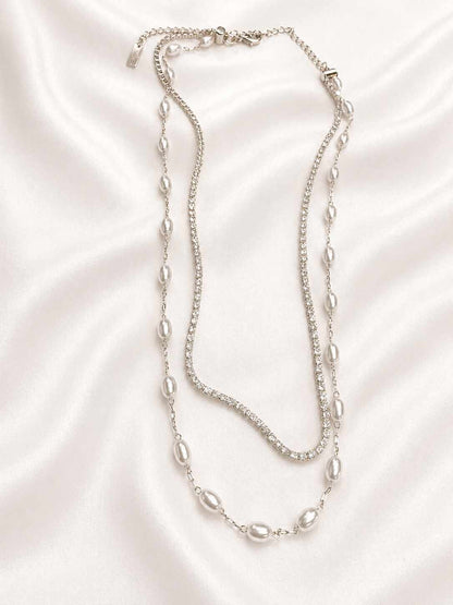 Doble, perlas y circonias 